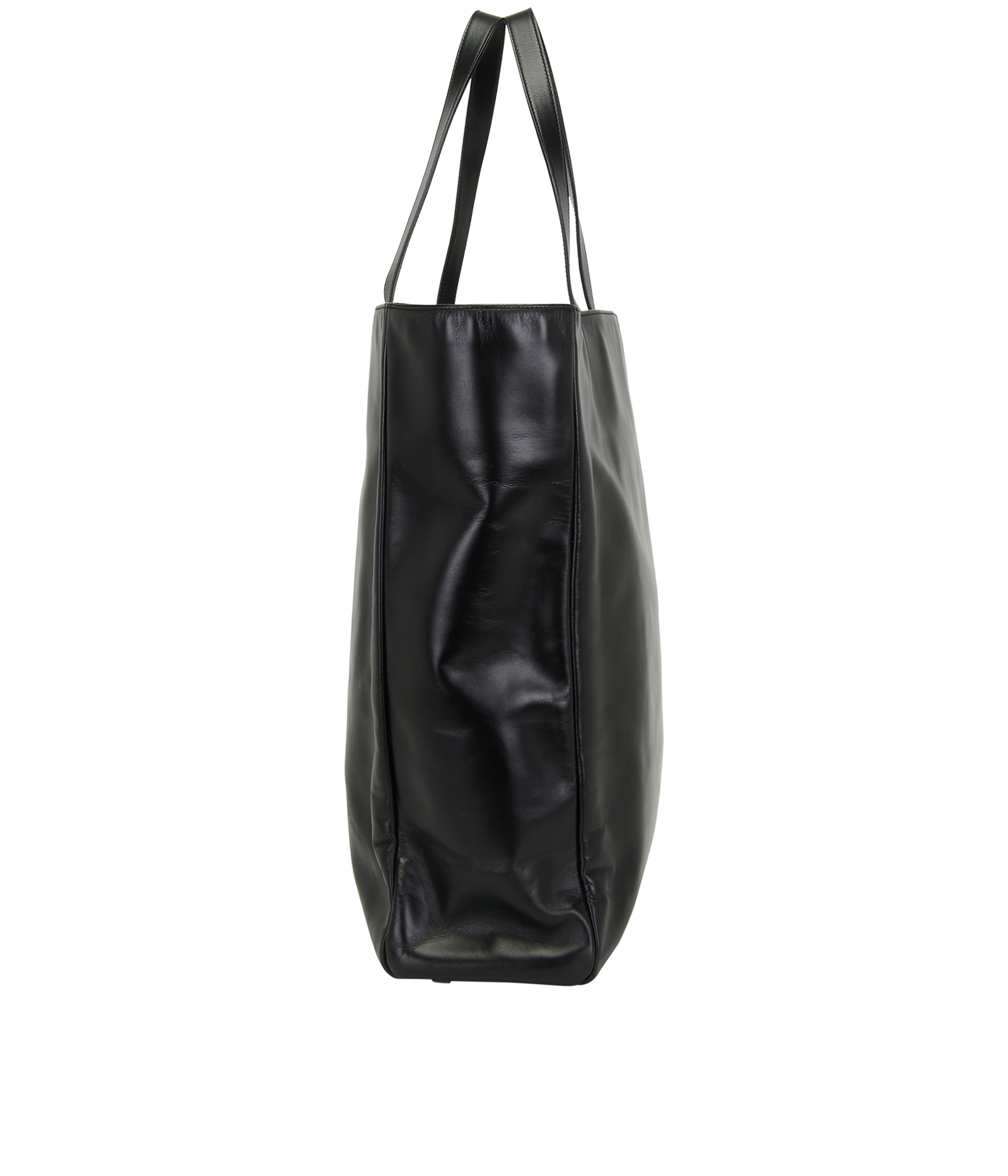 Shopping Tote, &pound;695, Handbags, Black, Leather, Side view